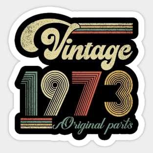 Retro Vintage 1973 51st Birthday Gift Men Women 51 Years Old Sticker